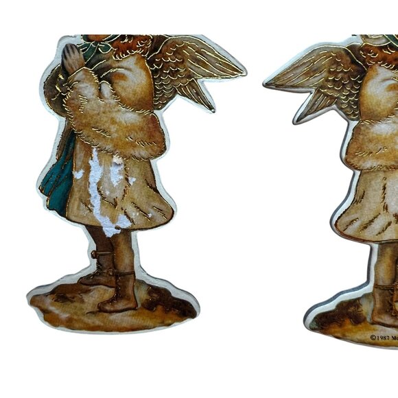 Set Of 4 Vintage Merrimack Publishing Co. Angel Ornaments 1981 - Picture 5 of 6